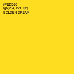 #FEDD20 - Golden Dream Color Image